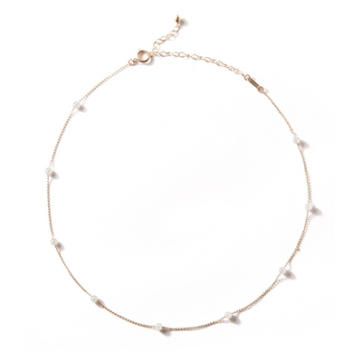 Mizuki Floating Pearl Chain Necklace