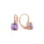 Amethyst & Diamond Leverback Earrings