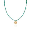 Anna Beck Delicate Beaded Turquoise Circle Pendant Necklace
