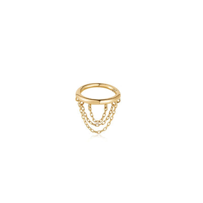 AURELIE GI Brooklyn Triple Draped Chain Clicker Hoop