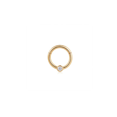 AURELIE GI Ivy White Sapphire Clicker Hoop