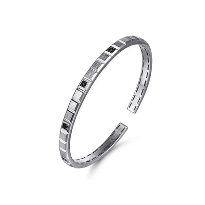 Gabriel & Co. Angular Cuts Square Men's Bangle