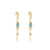 Celine Daoust Tourmaline & Diamond Chain Earrings