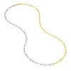 Two-Tone Paperclip Chain Necklace