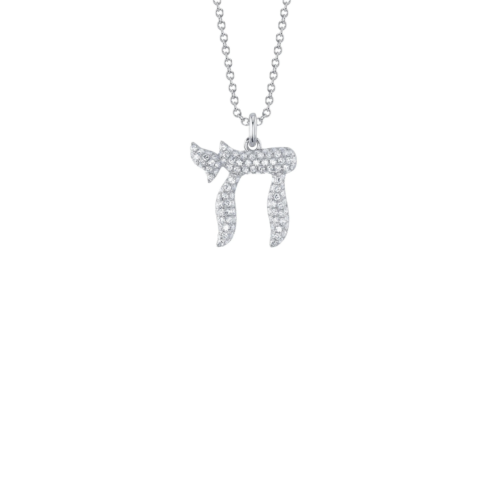 Diamond hot sale chai necklace