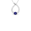 Diamond & Sapphire Open Pear Necklace