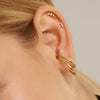 Eklexic Graduated CZ Curved Bar Earrings