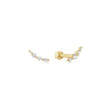 Eklexic Graduated CZ Curved Bar Earrings