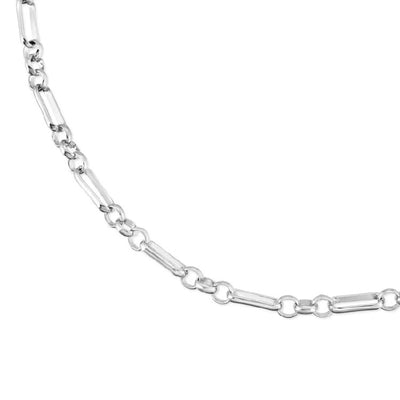 Eklexic Silver Small Multi Link Chain Necklace