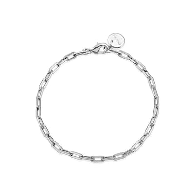 Eklexic Silver Medium Link Chain Bracelet