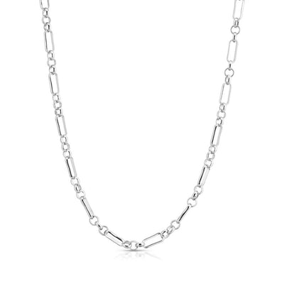 Eklexic Silver Small Multi Link Chain Necklace