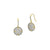 Freida Rothman Petals & Pave Disc Earrings