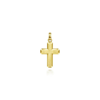 Gabriel & Co. Brushed Finish Cross Pendant