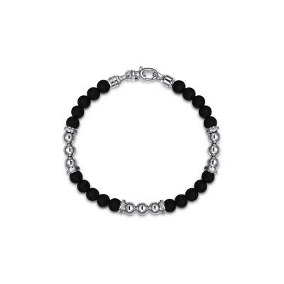 Gabriel & Co. Matte Onyx Beaded Men's Bracelet