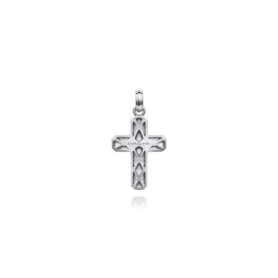 Gabriel & Co. Brushed Finish Cross Pendant