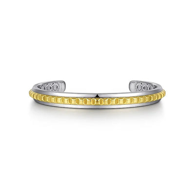 Gabriel & Co. Two Tone Grommets Open Cuff Bracelet