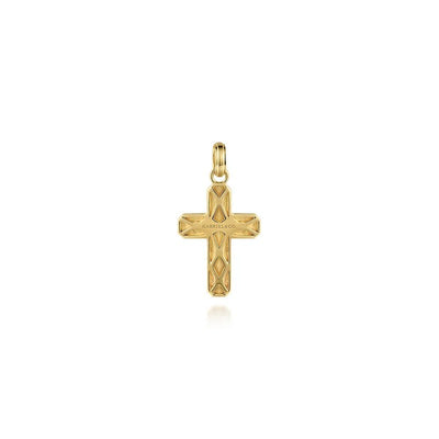 Gabriel & Co. Brushed Finish Cross Pendant