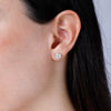 Diamond Cluster Stud Earrings