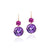 Jane Taylor Amethyst & Purple Garnet Double Drop Earrings