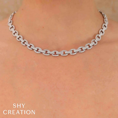 Shy Creation Diamond Link Necklace