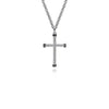 Gabriel & Co. Black Spinel Twisted Rope Cross Pendant