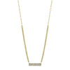 Shy Creation Mixed Link Diamond Bar Necklace