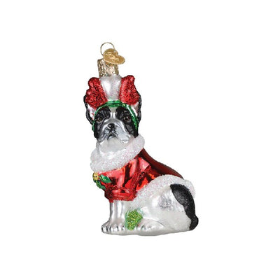 Old World Christmas Holiday French Bulldog Ornament