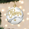 Old World Christmas Peace & Joy Round Ornament