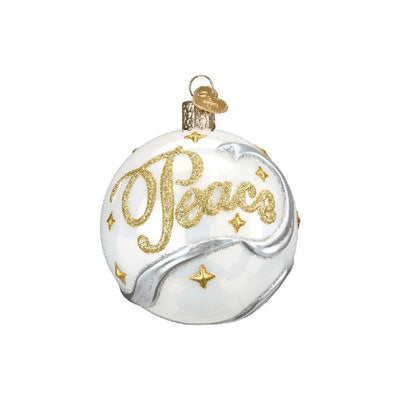 Old World Christmas Peace & Joy Round Ornament