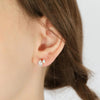 Pear CZ & Opal Double Pear Earrings