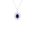 Oval Diamond and Sapphire Necklace