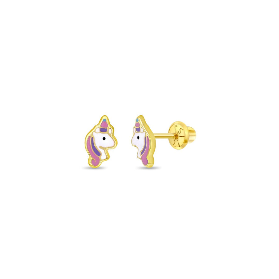 Garnet Tiny Bezel Little Girl's Stud Earring - Desires by Mikolay