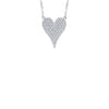 Shy Creation Pave Diamond Heart Necklace