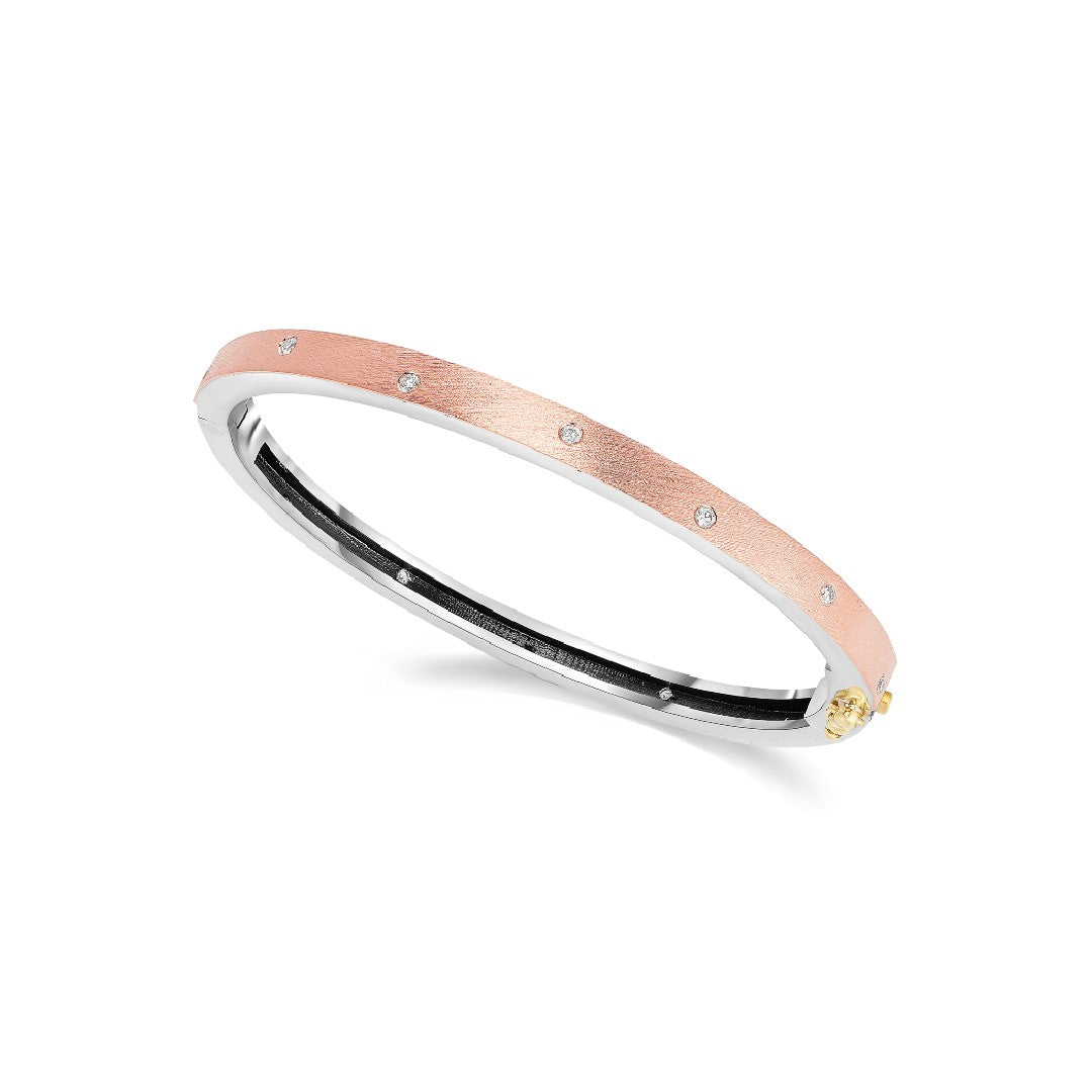 Rene Escobar Rose Gold Diamond Carol Bangle