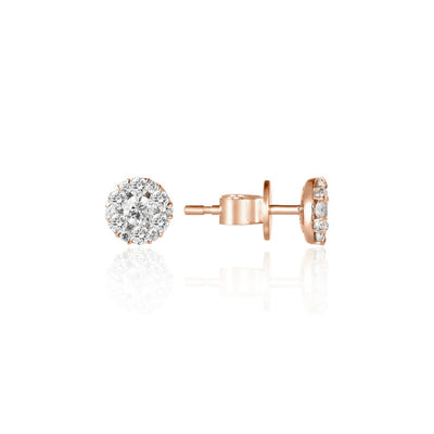 Diamond Cluster Stud Earrings