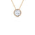 Round White Topaz & Diamond Necklace