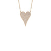 Shy Creation Pave Diamond Heart Necklace