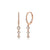 Shy Creation Triple Diamond Circles Drop Earrings