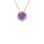 Round Amethyst & Diamond Necklace