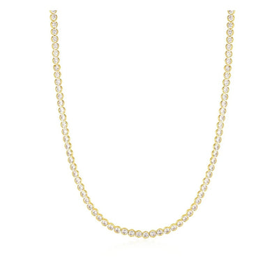 Eklexic Round CZ Tennis Necklace