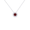 Round Ruby & Diamond Necklace