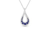 Sapphire and Diamond Drop Necklace