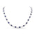 Sapphire & Diamond Necklace in 18k White Gold