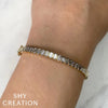 Shy Creation Diamond Baguette Bangle