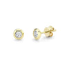 Shy Creation Bezel Diamond Earrings