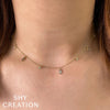 Shy Creation Baguette Bezel Necklace