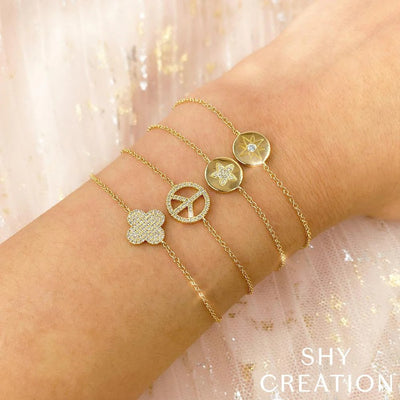 Shy Creation Diamond Peace Bracelet