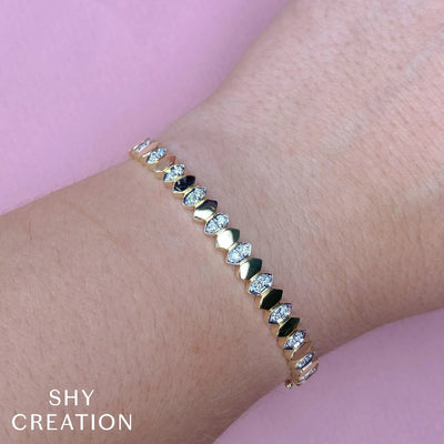 Shy Creation Elongated Hexagon Bangle