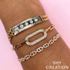 Shy Creation Diamond Mariner Link Bracelet