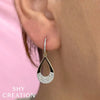 Shy Creation Open Pear Diamond Earrings